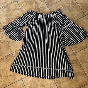 Black and White stripped tunic dress.